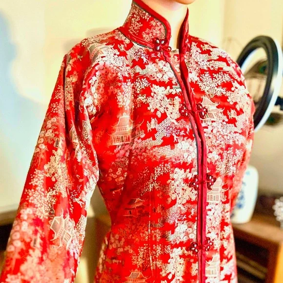 Vintage 1984 Handmade Chinese Silk Jacket - Picture 7 of 10